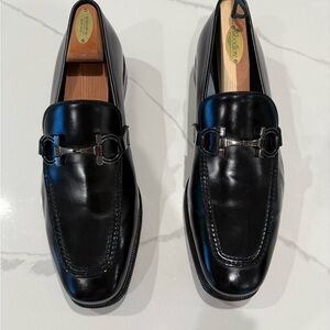Salvatore Ferragamo Black Leather Loafers